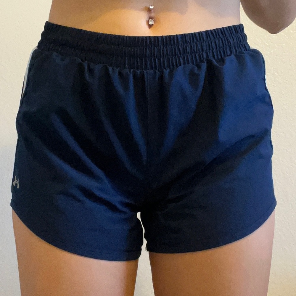 Blue athletic shorts